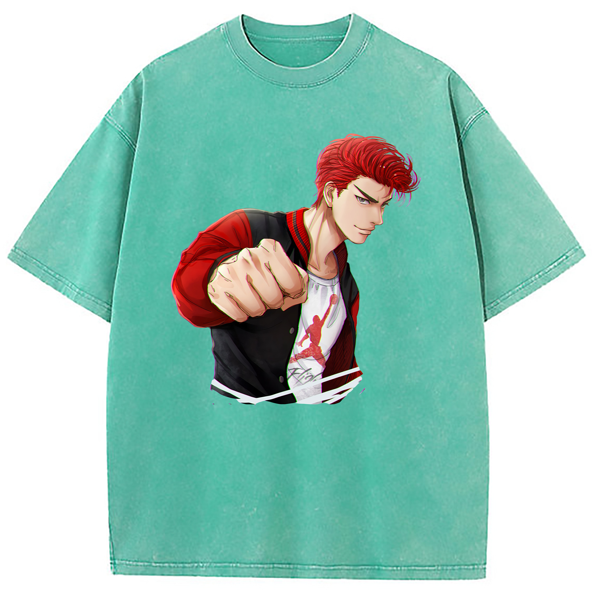 （画像用） SLAM DUNK／スラムダンク 綿100% ヴィンテージ風 半袖Tシャツ（フロントプリント）